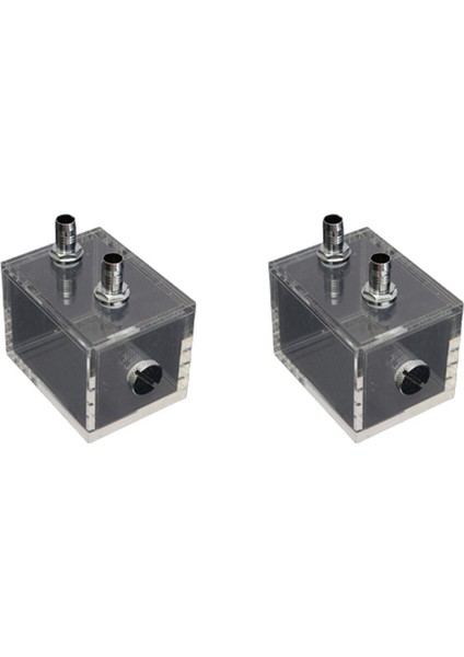 2x Yeni 200ML Akrilik Su Deposu Soğutucu Su Soğutma Radyatörü Pc Cpu Su Bloğu Şeffaf (Yurt Dışından)