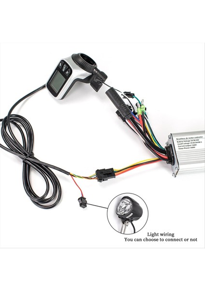 Elektrikli Bisiklet Kontrol Cihazı 124DX 24V/36V/48V 350W Ekran Paneli ile (Yurt Dışından) fırsatları