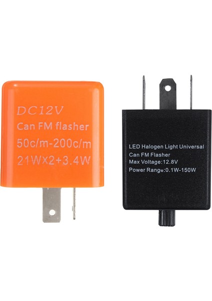 2 Adet Motosiklet Hızı Ayarlanabilir LED Flaşör Röle 12V Turuncu ve Siyah (Yurt Dışından) indirimleri