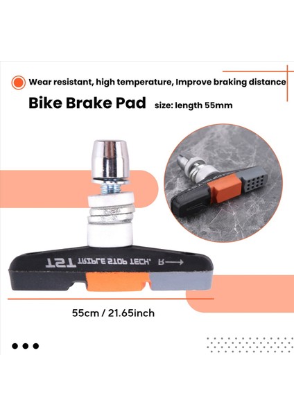 Brakco Bisiklet Fren Balataları 14 Inç, 16 Inç, 18 Inç ve 20 Inç Bisikletler Için 55 mm (Yurt Dışından) fırsatları