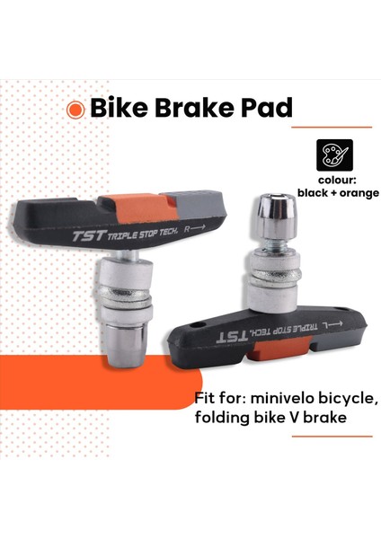 Brakco Bisiklet Fren Balataları 14 Inç, 16 Inç, 18 Inç ve 20 Inç Bisikletler Için 55 mm (Yurt Dışından) indirimleri