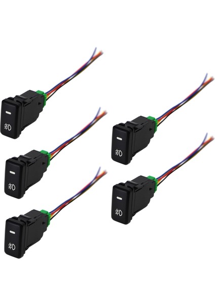 5x Otomatik Getirme Anahtarı Su Geçirmez Toyota Lexus Beyaz Işık Için 4 Hat Sisi Lamba Anahtarı (Yurt Dışından)