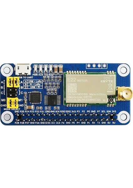 SX1262 Raspberry Pi Serisi Kartları Için Lora Şapkası 915M Frekans Bant Iletişim Modülü Destek Veri Iletimi (Yurt Dışından) fiyatları