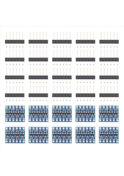 10PCS 4 Kanal Iıc I2C Mantık Seviye Dönüştürücü Iki Yönlü Modül 3 3V Ila 5V Vites Değiştiricisi (10 Paketi) (Yurt Dışından) fiyatları