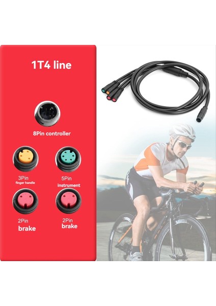 Bazı Kt Kontrol Üniteleri Için Elektrikli Bisikletlere Uygun Su Geçirmez 8 Pinli Ana Kablo (Yurt Dışından) modelleri