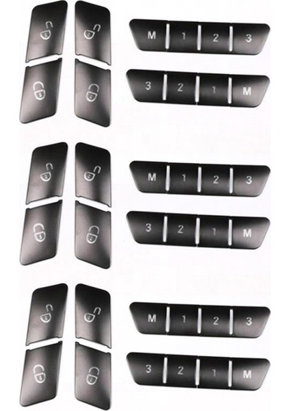 36PCS Araba Kapısı Koltuk Hafıza Kilit Anahtarı Düğmesi Çıkartmaları Mercedes Için Kapak Kaplama Benz A B C E Sınıf Cla Gla Gle Gls ml (Yurt Dışından)