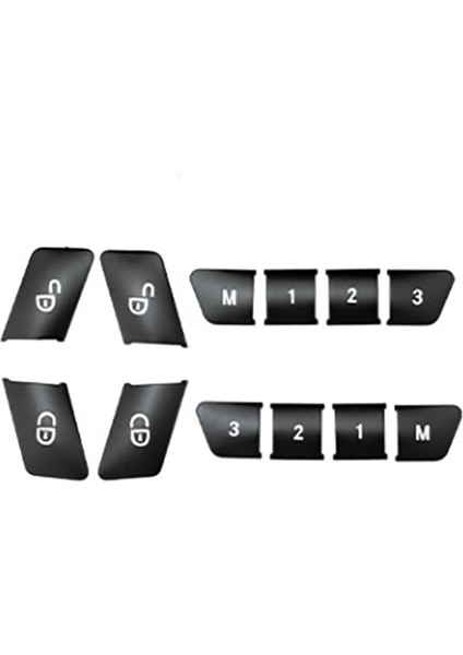 36PCS Araba Kapısı Koltuk Hafıza Kilit Anahtarı Düğmesi Çıkartmaları Mercedes Için Kapak Kaplama Benz A B C E Sınıf Cla Gla Gle Gls ml (Yurt Dışından) indirimleri