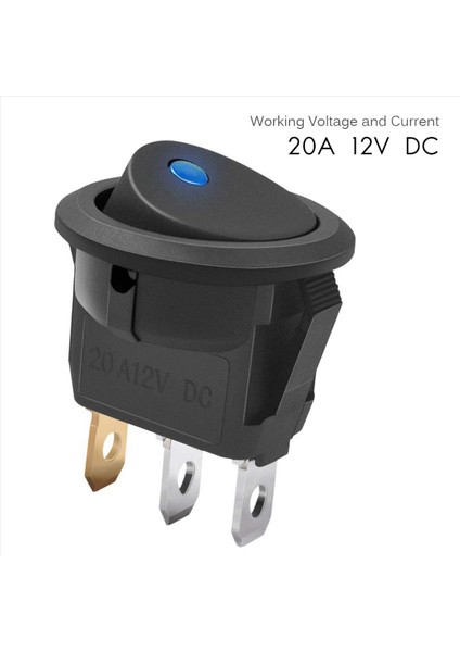 60PC 12V 20A Rocker Toggle LED Switch Blue Light Spst Boots Için Açık Kontrol Araçlar Rackıng Arars 12 Volt&#39 Luk Bir Güç Kullanıyor (Yurt Dışından) fırsatları