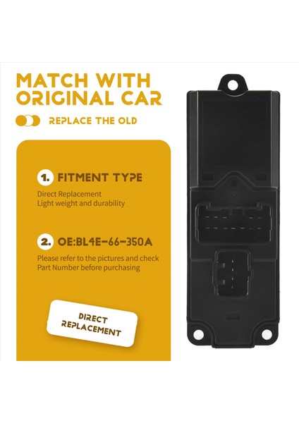Yeni Elektrik Sol Ön Yan Güç Penceresi Mazda Için Uygun 6 2003-2005 BL4E-66-350A (Yurt Dışından) indirimleri