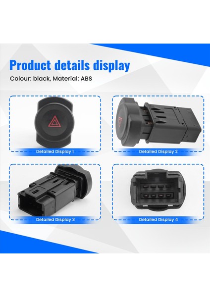 Renault Araç Aksesuarları Için Tehlike Uyarı Düğmesi Anahtarı 25910-00QOC (Yurt Dışından) indirimleri