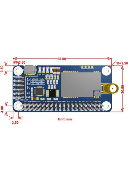 SX1262 Raspberry Pi Serisi Kartları Için Lora Şapkası 915M Frekans Bant Iletişim Modülü Destek Veri Iletimi (Yurt Dışından) indirimleri