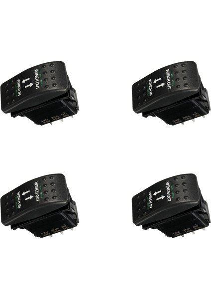 4x 12V 20A Vinç Içinde Vinç Çıkış Kapalı Rocker Anahtarı 7 Pin LED Yeşil (Yurt Dışından)