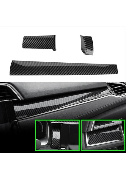 Araba Iç Gösterge Paneli Panel Honda Civic 10 Gen 2016 2017 2018 2019-2021 Karbon Fiber Görünüm (Yurt Dışından) fiyatları