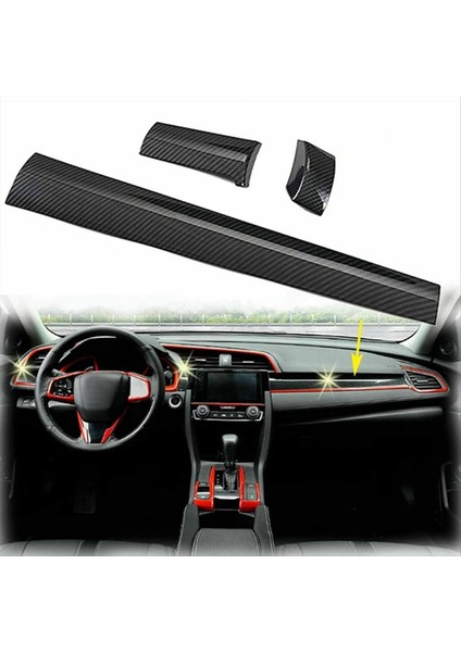 Araba Iç Gösterge Paneli Panel Honda Civic 10 Gen 2016 2017 2018 2019-2021 Karbon Fiber Görünüm (Yurt Dışından) fırsatları
