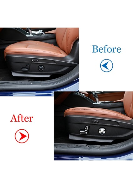 6pcs Abs Koltuk Ayar Düğmesi Kapak Alfa Için Romeo Giulia Stelvio 2017 2018 2019 2020 Otomatik Aksesuarlar (Yurt Dışından) modelleri