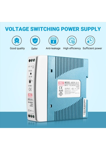 Mdr-20 5V 20W Dın Demiryolu Güç Kaynağı Ac-Dc Sürücü Voltaj Regülatörü Güç Suply 110V 220V (Yurt Dışından) fırsatları