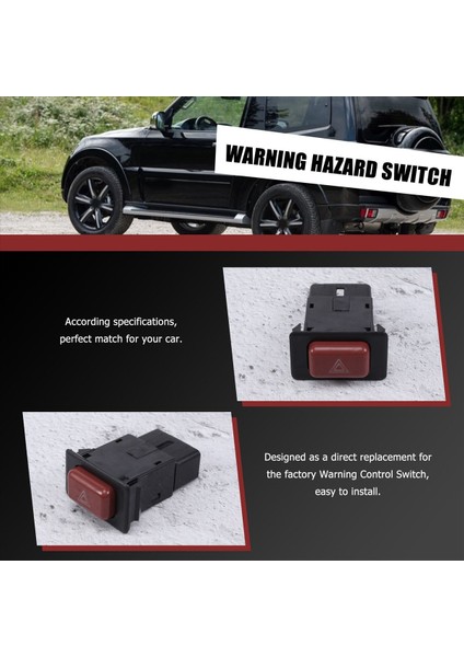 MB652291 Tehlike Uyarı Işıkları Mitsubishi Pajero Için Push Düğmesi Mk2 1991-1995 1996 1997 1998 1999 (Yurt Dışından) modelleri