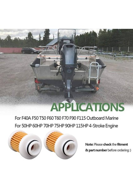 4pcs 6D8-WS24A-00 Yamaha F50-F115 Dışiş Motoru Için Yakıt Filtresi 40-115HP 30HP-115HP 4-Stroklu Filtre 6D8-24563-00-00 (Yurt Dışından) modelleri