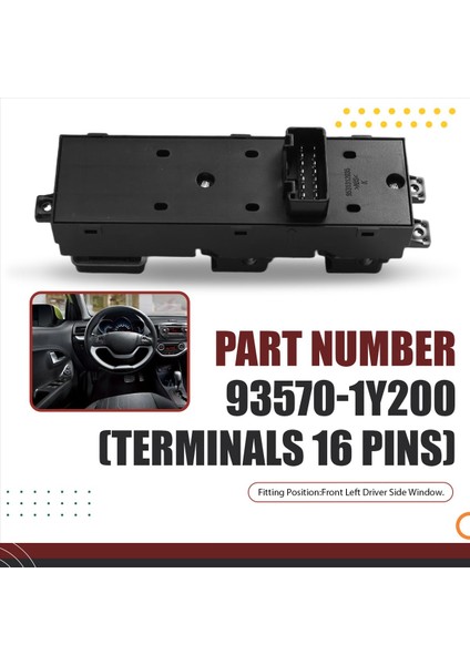 1set Kıa Morning Picanto Araba Parçaları Için Yeni Güç Penceresi Kontrol Anahtarı Düğmesi Kaldırıcı Regülatörü 93570-1Y200 93575-1Y000 (Yurt Dışından) indirimleri