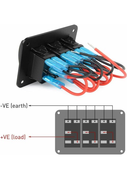 3 Çete Alüminyum Panel Geçiş Çizgisi 5 Pim Açık/kapalı Otomotiv Araba Deniz Teknesi Için Ön Kablolu Rocker Anahtarı (Yurt Dışından) fırsatları