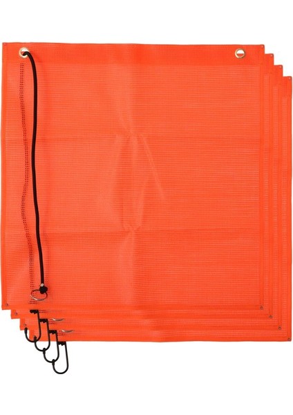 4pcs 18X18 Inç Örgü Güvenlik Bayrakları Turuncu Uyarı Bayrağı Bungee Güvenlik Bayrağı Iyi Görünürlük Hava Geçirmez Bayrak Gromets ile (Yurt Dışından) fiyatları