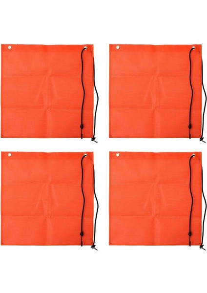 4pcs 18X18 Inç Örgü Güvenlik Bayrakları Turuncu Uyarı Bayrağı Bungee Güvenlik Bayrağı Iyi Görünürlük Hava Geçirmez Bayrak Gromets ile (Yurt Dışından) fırsatları