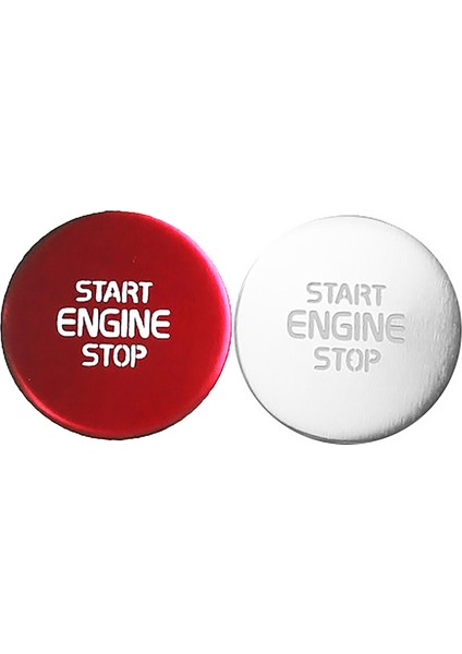 Volvo Için 2 Pcs XC40 Bir Anahtar Başlat Ateş Tuş Anahtarı Dekorasyon Çıkartması Otomatik Araç Aksesuarları 2018-2020 Kırmızı ve Gümüş (Yurt Dışından)