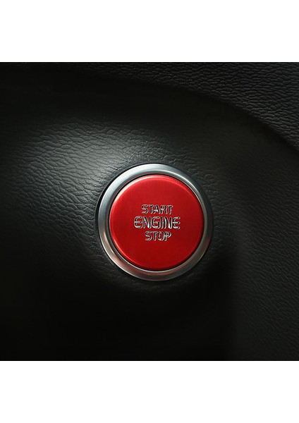 Volvo Için 2 Pcs XC40 Bir Anahtar Başlat Ateş Tuş Anahtarı Dekorasyon Çıkartması Otomatik Araç Aksesuarları 2018-2020 Kırmızı ve Gümüş (Yurt Dışından) modelleri