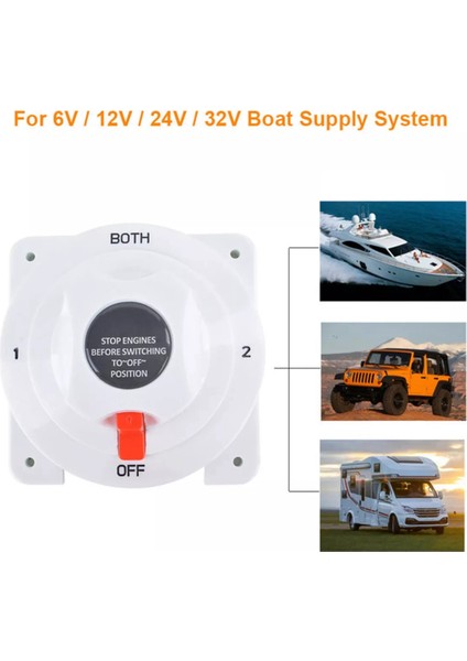 Dağıtım Deniz Tekne Pil Anahtarı Deniz Çift Pil Seçici Anahtar Tekne Rv Motor 4 Pozisyon (Yurt Dışından) fırsatları