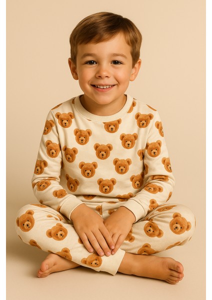 Çocuk Teddy Desenli Pijama Takımı fiyatları