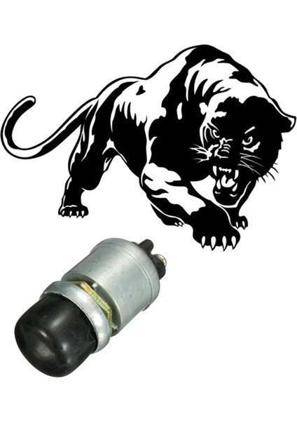 1 Adet Araba Tekne Boynuz Motoru Başlangıç Anlık Anahtar Büzme Düğmesi ve 1 Pcs Tiger Araba Sticker (Yurt Dışından)