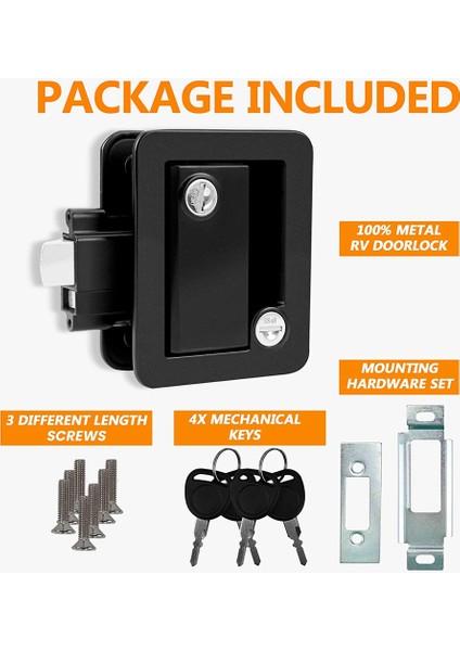 Rv Seyahat Römork Giriş Kapısı Kilidi Kürek Çekiçli Kamp Kapı Mandalı Kargo Hauler At Römork Kamyonu Için Rv Sap (Yurt Dışından) fiyatları