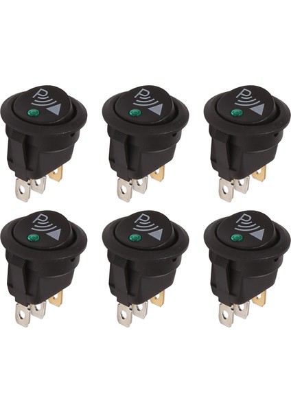 6x Tur 3 Pin Rocker / Park Park Anahtarı Ön Arka Yürüyüş Sensörü (Yurt Dışından)