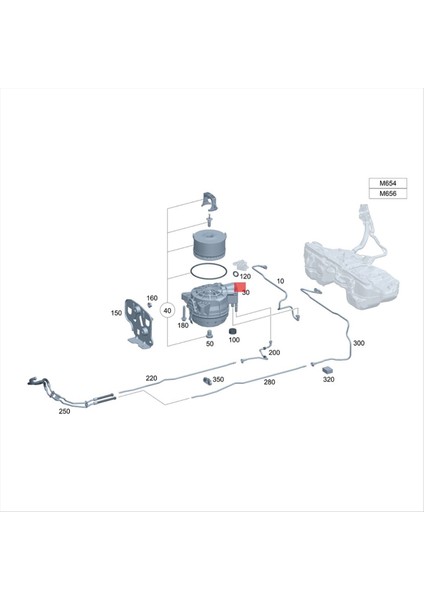 Araç Yakıt Filtresi Dizel Aracı A6540900652 Mercedes-Benz Için W166 W222 W213 W205 W257 M654 2016-2019 A6540900252 (Yurt Dışından)
