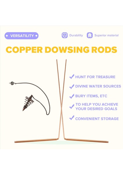 2pcs Bakır Dowsing Çubukları Manevi Divine Çubuklar Esnek Bakır Çubuk Dowsing Ruh Çubukları Sarkaçlı Kolye (Yurt Dışından) fırsatları