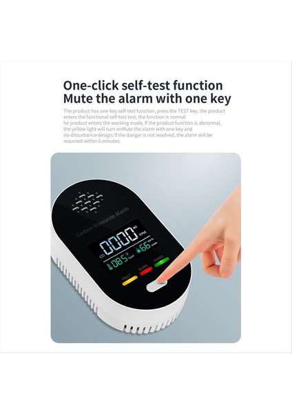 3-1 Arada Karbon Monoksit Dedektörü Sıcaklığı ve Nem Detektörü Taşınabilir Co Monoksit Alarm Gaz Dedektörü Abd Fişi (Yurt Dışından) fırsatları