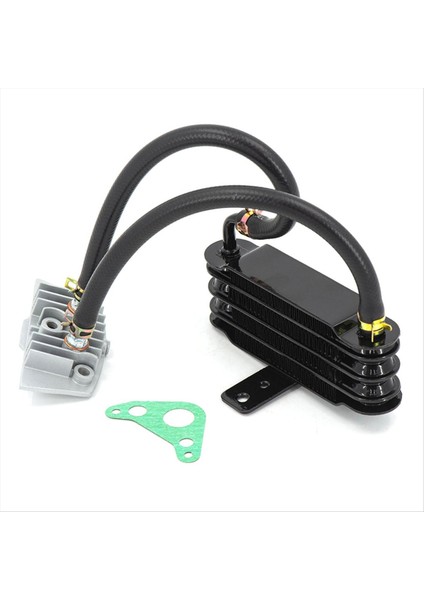 Alüminyum Evrensel Motosiklet Yağı Soğutucu Soğutucu Radyatör Yağı Soğutucu Seti 158MM Siyah (Yurt Dışından)