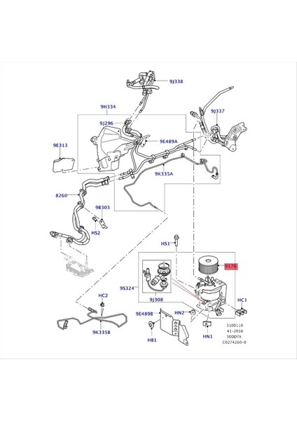 LR009705 Bracket Ile Ham Yağ Yakıt Filtresi 7H32-9C296-AB Land Rover Range Rover Sport Discovery Lr3 Lr4 LR045519 (Yurt Dışından) fiyatları