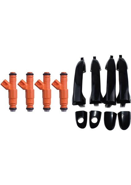 4pcs Ford Focus Için Otomobil Yakıt Enjektörü Mazda 6 2 3l Mzr ve 4 Pcs Kıa Spektrumları Için Kapı Kolu 5 Cerato 04-09 (Yurt Dışından)