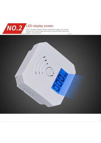 2x Mini Karbon Monoksit Detektörü Dijital Ekran ve Ev Için Ses Alarmlı Co Monoksit Alarm Detektörü Ofis (Yurt Dışından) fiyatları