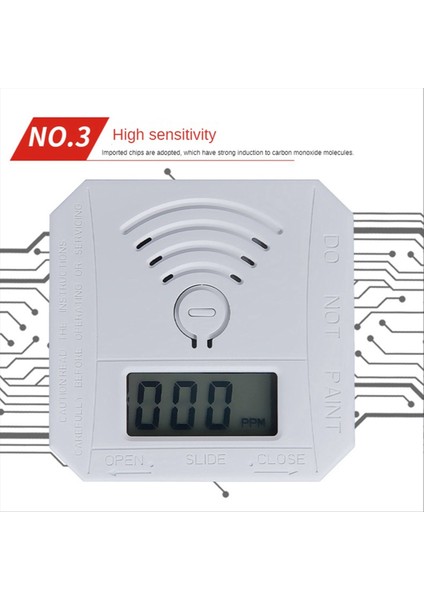 2x Mini Karbon Monoksit Detektörü Dijital Ekran ve Ev Için Ses Alarmlı Co Monoksit Alarm Detektörü Ofis (Yurt Dışından) modelleri