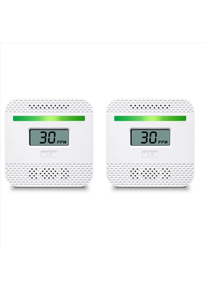 2x Karbon Monoksit Dedektörleri Seyahat Evi Için LCD Dijital Ekranlı Taşınabilir Co Alarm Dedektör Cihazı Pille Çalışan (Yurt Dışından)
