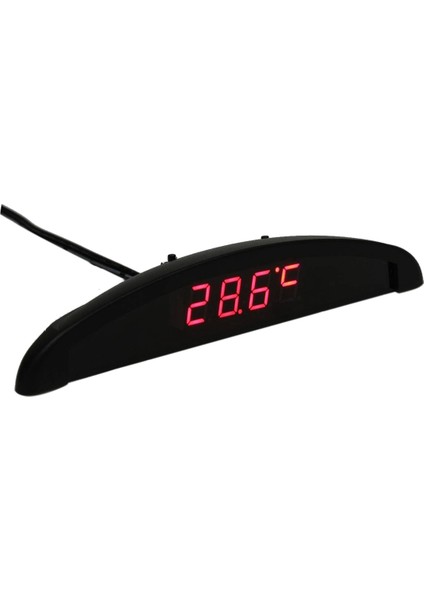 3&#39 Ü 1 Arada Araba 12V Dijital LED Voltmetre Voltaj Sıcaklık Izleme Termometresi Kırmızı (Yurt Dışından) fırsatları