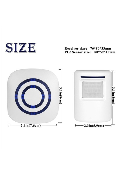 4x Kapı Zil Kablosuz Iş Kapısı Hareket Sensörü Dedektörü Akıllı Ziyaretçi Kapı Zili Ev Güvenlik Araba Alarmı Ab Fiş (Yurt Dışından) fiyatları