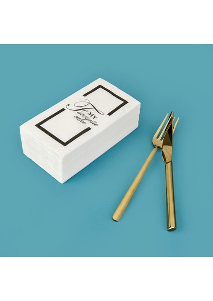 Kitchen 25'li My Favorite Cake Desen Peçete - Beyaz - 16X8 cm modelleri