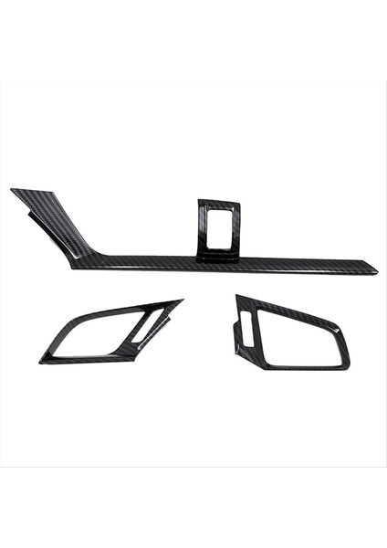 3pcs Karbon Fiber Araba Kontrol Paneli Ac Honda Civic Sedan Için Hava Havalandırma Outlet Kapak Trim Çerçeve 2016 2017 2018 2019 2020 2021 (Yurt Dışından)