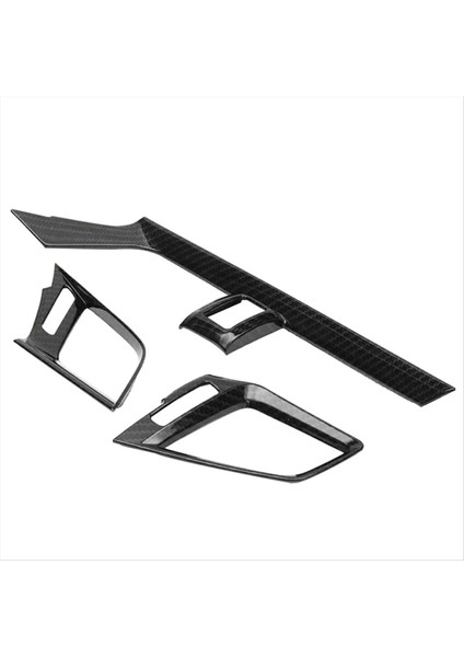 3pcs Karbon Fiber Araba Kontrol Paneli Ac Honda Civic Sedan Için Hava Havalandırma Outlet Kapak Trim Çerçeve 2016 2017 2018 2019 2020 2021 (Yurt Dışından) modelleri