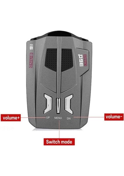 V9 Araba Radar Dedektörü Ingilizce Rus Insan Sesli Araç Aracı Hız Uyarısı Uyarı Hız Kontrolü x K Ka Band (Yurt Dışından)