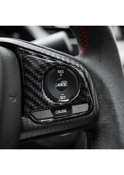 Araç Direksiyon Simidi Kapağı Trims Aksesuarlar Karbon Fiber Honda Civic 10TH 2016 2017 2018 2019 2020 2021 (Yurt Dışından) indirimleri
