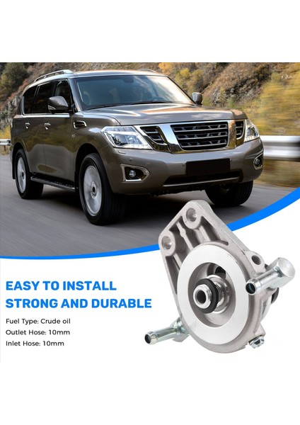 1 Pcs Siyah Metal 10MM Araç Yakıt Filtre Asansör Pompası Nissan Devriyesi Gu ZD30 3 0 16401VC10D (Yurt Dışından) indirimleri